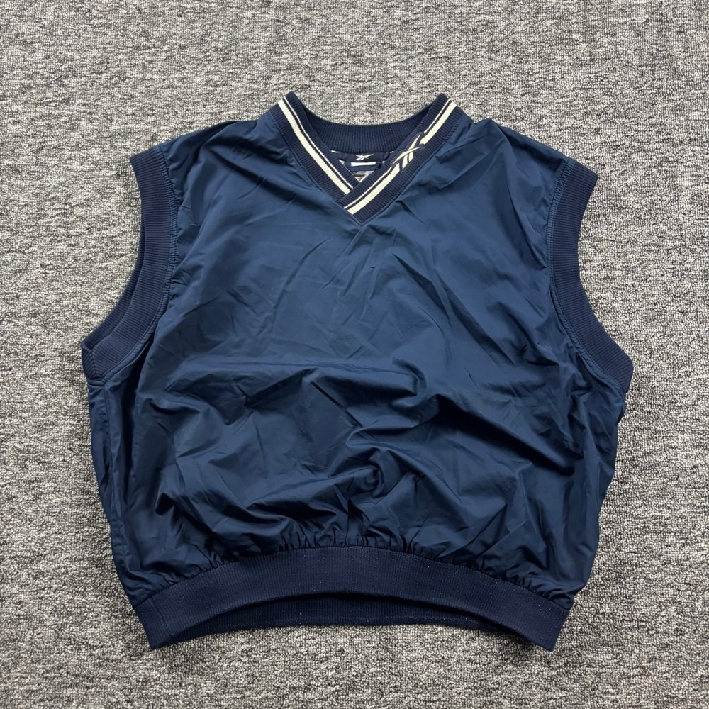 Vintage 1990s Reebok Gorpcore Navy BlueWindbreaker Vest Mens Size XL